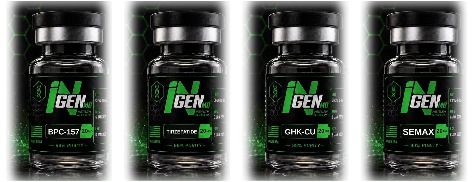iNGEN MD research peptide vials