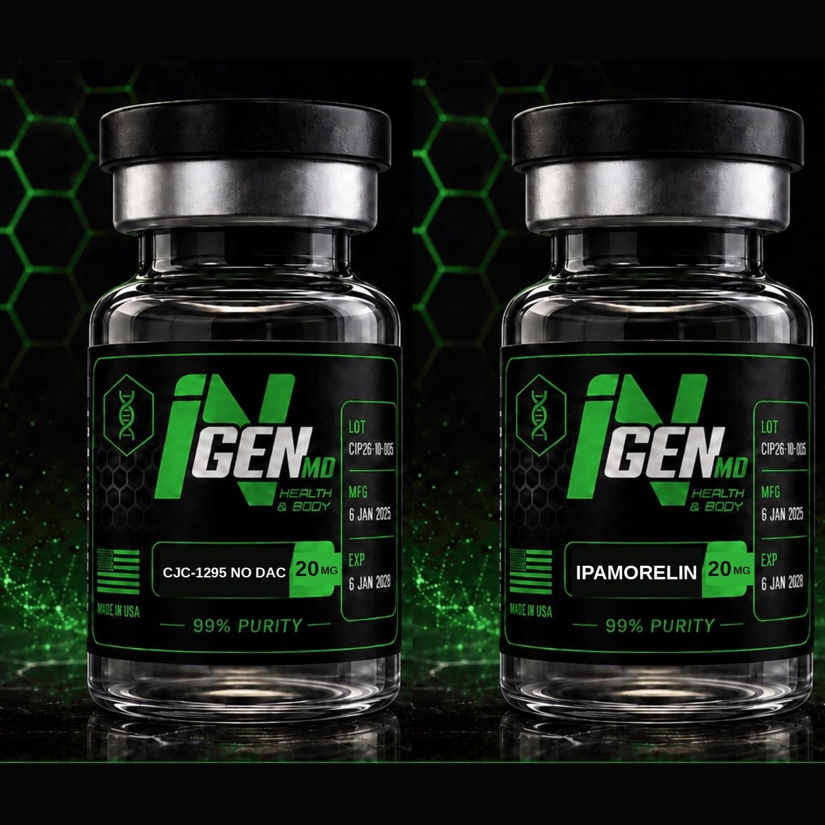 Growth Hormone Research Stack — CJC-1295 and Ipamorelin